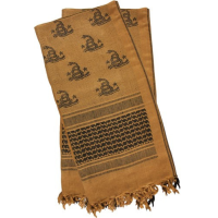 Red Rock Shemagh Head Wrap - Don't Tread On Me Coyote/black