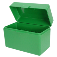 Mtm Ammo Box Medium Rifle - 50-rounds Flip Top Style Green