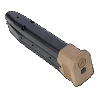 Sig Sauer MAGMODF921COY OEM Black with Coyote Floor Plate Extended 21rd for 9mm Luger Sig P320, M17, M18