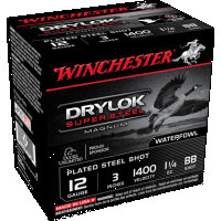 Winchester Drylock Super Steel Magnum 12 GA, 3in. 1-1/4oz. BB Shot - 25 Rounds [MPN: XSV123BB]