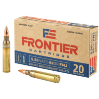 Frontier Cartridge 5.56X45MM, 62gr, FMJBT - 20 Rounds [MPN: FR260]