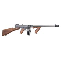 Auto Ordnance, T1, Semi-automatic Rifle, 45ACP, 16.5" Barrel, Parkerized Finish, Black, Walnut Stock, Adjustable Sights, (1) 20Rd Stick Magazine & (1) 50Rd Drum, 2 Magazines