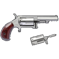 North American Arms SWC250 Sidewinder 22 LR or 22 Mag Caliber with 2.50" Barrel, 5rd Capacity Cylinder, Overall Stainless Steel Finish & Rosewood Birdshead Grip Includes Cylinder