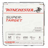 Winchester Super Target 12 GA, 2-3/4in. 1oz. #8 Shot - 25 Rounds [MPN: TRGT12908]
