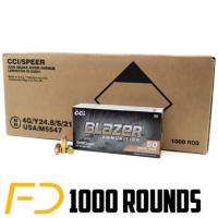 CCI Blazer Brass 9MM, 115gr, FMJ - 1000 Rounds - Free Shipping
