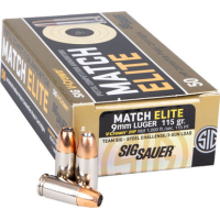 Sig Sauer Elite Performance 9MM, 115gr, V-Crown JHP - 50 Rounds [MPN: E9MMA1COMP50]