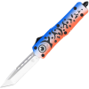 CobraTec Medium FS-3 Blue Lure OTF Knife 3" Plain Tanto
