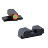 AmeriGlo Hackathorn Tritium Night Sights SIG Sauer P320 #6 Green Front with Orange Outline Serrated Black Back