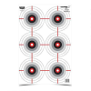 Birchwood Casey Eze-Scorer 12 X 18 Multiple Bull's-Eyes Target Red, Gray and Black 100 Pack