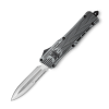 Cobra Tec CTK-1 Large 3.75" Partially Serrated Dagger Auto Knife D2 Steel Blade Dual Action OTF Aluminum Alloy Handle Stonewash Finish