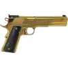 Iver Johnson Eagle Xl 10mm Acp 6" 8rd 24k Gold Black Wood