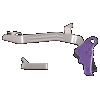 Apex Tactical 102P117pur Action Enhancement Slim Purple Drop-In, Compatible W/Glock 43/43X/48