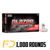 Blazer Ammunition .45 ACP, 230gr, FMJ - 1000 Rounds (20 boxes of 50) [MPN: 3570]