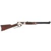 Henry Repeating Arms, Side Gate Lever Action Rifle, 360 Buckhammer, 20" Round Barrel, 5 Rounds, Brass Receiver, Blued Barrel, Fully Adjustable Semi Buckhorn Sights, American Walnut