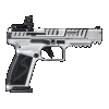CANIK, SFX Rival-S, Striker Fire, Semi-automatic, Steel Frame Pistol, Full Size, 9MM, 5" Barrel, Chrome Finish, MeCanik MO2 Red Dot Sight