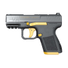CANIK METE MC9 9MM, Striker Fired, Poylmer Frame Pistol, Micro Compact, 3.18" Barrel, Matte Finish, Black With Gold Accents