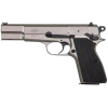 MAC 12000001 P-35 9mm Luger 15+1 4.70" Stainless Steel Barrel, Satin Nickel Serrated Steel Slide & Frame