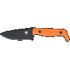 Cobratec Kingpin 4" Fixed Bld - Orange D2 Steel W/kydex Sheath