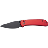 Civivi Knife Quibit 2.98" Red/ - Blk Stonewash Button Lock