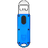 Cobratec Otf Bottle Opener - Blue 4.62" Oal W/lanyard Loop