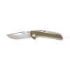 Camillus 19195 Sevens 2.75" Folding Plain Silver AUS 8 Carbonitride Titanium Blade Desert Tan/SS G10/SS Handle