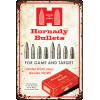 Hornady Bullets Tin Sign, Horn 99145 Hornady Bullets Rustic Tin Sign