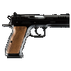 Tanfoglio IFG TFSTOCKI10 Defiant Stock I 10mm Auto Caliber with 4.50" Barrel 13+1 Capacity Overall Black Finish Steel Picatinny Rail/Beavertail Frame Serrated Slide & Wood Grip