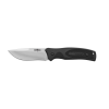Camillus 19232 Western Black River 3.75" Fixed Drop Point Plain Satin 420 Steel Titanium Bonded Blade Rubber Handle Includes Sheath