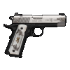 Browning 1911 380 Med. S/s Engraved 380acp Fs 3.58" White Pearl