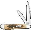 Case Peanut, Case 00045 Amber Bone Peach Seed Jig Peanut