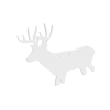 Birchwood Casey AR500 3/8" Silhouette Deer Wht. .