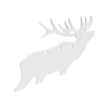 Birchwood Casey AR500 3/8" Silhouette Elk Wht. .