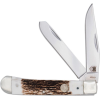 Cobratec Trapper Two Blade G10 Stag/ss Slip Joint