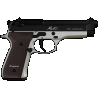 Derya Melik 9mm, 4.90" Barrel, 15 rnd - Silver / Black [MPN:15LTTMELIK9TR]