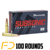 Hornady Subsonic Ammunition 7.62x39mm, 255 Grain, SUB-X Flexible Polymer Tip - 100 rnds [MPN:80787]