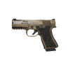 Black Rain Ordnance Frontline Trump 9mm, 4" Barrel, Optic Ready, 15 rnd - Gold Battleworn [MPN:FLPTRUMPGB]