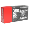 Aguila .380 ACP, 95gr, FMJ [MPN: AGU 1E802380] - 50 rounds