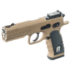 Tanfoglio Hexagon Tactical 10MM, 4.45" Integrally Comped Barrel, Optic Ready, 15 rnd - FDE [MPN:TF-HEXT-10]