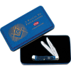 Case Knives Masonic Gift Tin Standard Jig Blue Bone Trapper