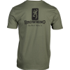 Browning Ss Tshirt Emblem Military Green Xlarge