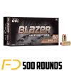 Blazer Ammunition .40 S&W, 180gr, FMJ - 500 Rounds [MPN: 5220] - Free Shipping
