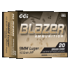 CCI Blazer 9mm Luger 115gr Jacketed Hollow Point 20 Per Box [MPN: 5239A]