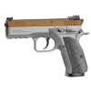 CZ Shadow 2 Compact 9mm, 4" Barrel, Optic Ready, 15 rnd - Silver/Gold [MPN:86159]