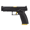 CZ P-10 F Competition-Ready 9mm, 5" Barrel, 19rd, Gold/Black, Optics Ready/FO Sights