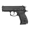CZ, 75 P-01, Double Action/Single Action, Semi-automatic, Metal Frame Pistol, Compact, 9MM, 3.7" Cold Hammer Forged Barrel, Black, Rubber Grips, Fixed Sights, 10 Rounds, 2 Magazines
