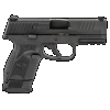 FN 66-100815 509 Compact 9mm Luger 3.70" 15+1 Black Black Steel Black Interchangeable Backstrap Grip