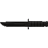 KA-BAR Bowie Fixed 7.0 in Black Blade Kraton Handle