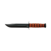 KA-BAR Dogs Head Fixed 7.0 in Black Blade Leather Handle