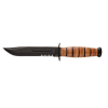 Ka-Bar Full-Size Fixed Army 7 in Black Blade Leather Handle Black