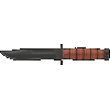 Ka-Bar Short Fixed USMC 5.25 in Combo Blk Blade Leather Hndl Combo Blk